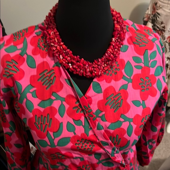 Floral Pink and Red Dress by Cyclamen - Picture 5 of 8